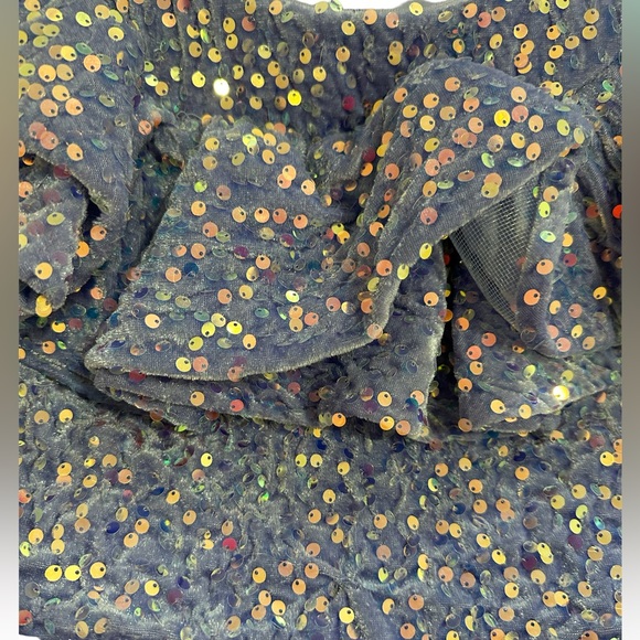 Puffy Glitter Girl Dress Tea Length Princess Flower Girl Dresses - Picture 7 of 10